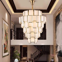 Loft de luxe grand lustre en verre de haute qualité éclairage moderne personnalisé grandes lampes suspendues suspendues lampes pour hôtel restaurant