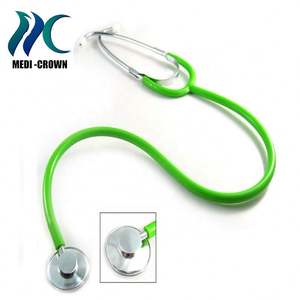 Melhor qualidade luxo cabeça dupla amplificada cardiac preto grande transporte estetoscópio duro - Product Image 5