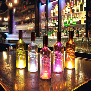 Popular plástico LED luz bebida posavasos Bar fiesta Decoración Para Año Nuevo iluminado LED posavasos para botellas - Product Image 3