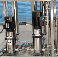 Pompe de machine d'osmose inverse industrielle PLC à double passage pour usine de purification RO, pour eau expérimentale de haute pureté en laboratoire 250L/heure