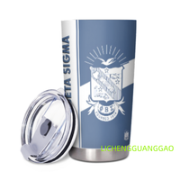 Gobelet isotherme personnalisable OES Sororities 20oz en acier inoxydable, tasse à café de voyage avec couvercle, logo personnalisé