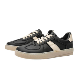 Sneakers décontractées en cuir rétro pour hommes, conçues sur mesure par un designer senior, chaussures d'entraînement allemandes tendance pour le streetwear et la marche quotidiennes - Product Image 3