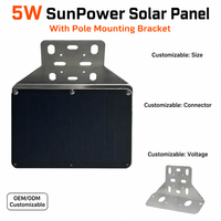 Mini panneau solaire flexible OEM étanche IP68 6V 12V 18V 5W 15W 20W 25W 50W ETFE PERC, petit module PV pour caméra, IoT, sécurité