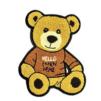 Meilleures ventes transfrontalières : Patchs brodés en tissu éponge motif ours en peluche, Vente en gros usine, Personnalisation disponible