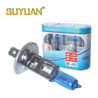 Ampoule automobile H1 super lumineuse 12V 55W, phares halogènes pour voiture avec bleu