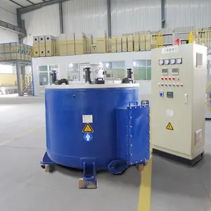 600KG Gas Fired Hydraulic Titlling Melting Holding Crucible Furnace For Aluminum Foundry