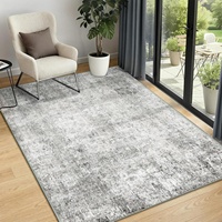 Moderner Minimalistischer Abstrakter Luxus-Teppich mit Distressed-Effekt, Rutschfester Kristallvelours-Teppich für Wohnzimmer und Schlafzimmer, Großhandel