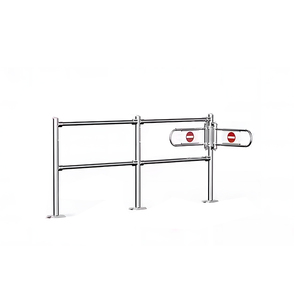 Barrière pivotante manuelle en acier inoxydable pour supermarché avec protection IP65, fonction anti-pincement, fonctionnement unidirectionnel - Product Image 6