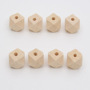 Perles en bois à facettes Hemu de 10x10mm à 30x30mm pour la fabrication de bijoux - Product Image 5