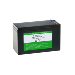 Pin Sạc Di Động 12V 6Ah Lifepo4 Pin 12.8V Lithium Sắt Phosphate Pin 6000MAh Cho UPS