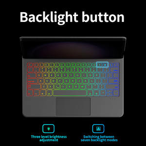 Étui pour <span class=keywords><strong>tablette</strong></span> magnétique portable clavier rétro-éclairé étui pour <span class=keywords><strong>tablette</strong></span> rechargeable sans fil pour <span class=keywords><strong>Samsung</strong></span> <span class=keywords><strong>S7</strong></span> +/ S8 +/ S9 + <span class=keywords><strong>12</strong></span>.4" - Product Image 5