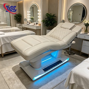 <span class=keywords><strong>Table</strong></span> <span class=keywords><strong>de</strong></span> <span class=keywords><strong>massage</strong></span> et lit <span class=keywords><strong>de</strong></span> luxe à 4 moteurs électriques, lit <span class=keywords><strong>de</strong></span> spa esthétique et cosmétique avec commande au pied pour tatouage et soins du visage - Product Image 1