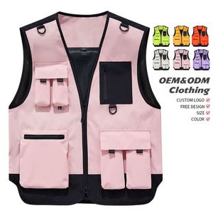 Chalecos Formales de Verano para Hombre, Transpirables, con Diseño de Logotipo Personalizado, Chaleco de Pesca Multibolsillos para Trabajo al Aire Libre - Product Image 3