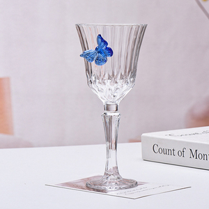 Nouveau <span class=keywords><strong>Verre</strong></span> à Vin <span class=keywords><strong>Rouge</strong></span> Classique en <span class=keywords><strong>Verre</strong></span> Gaufré Haut de Gamme, Design Papillon, Sans Anse, Sans Couvercle, pour Usage Domestique et Banquets - Product Image 5