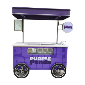 Mini-chariot mobile de vente de desserts glacés pour parcs et plages – Remorque alimentaire pour entreprise de restauration - Product Image 1