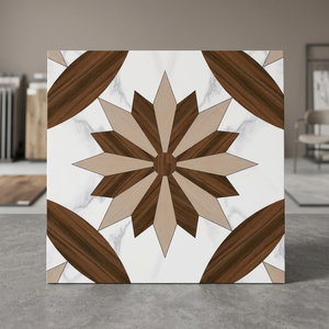 Azulejos de Cerámica con Aspecto de Mármol Color Gris 400x400mm, Porcelana Digital para Dormitorio, Diseño de Interiores para el Hogar - Product Image 3