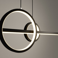 Pendentif Suspendu Salon Maison Ronde Led Moderne Long Lustre Simple Plafond Maison Pendentif Lumières Cuisine Îlot