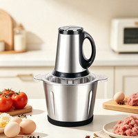 Hachoir à viande électrique en acier inoxydable 3L, 3 vitesses, puissant, automatique, multifonctionnel, pour la cuisine à domicile