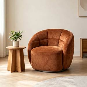 Fauteuil de bureau moderne CARLFORD <span class=keywords><strong>en</strong></span> tissu <span class=keywords><strong>orange</strong></span> avec accoudoirs, chaise <span class=keywords><strong>d</strong></span>'appoint à dossier moyen et pieds <span class=keywords><strong>en</strong></span> bois pour salle à manger, loisirs et salon - Product Image 1