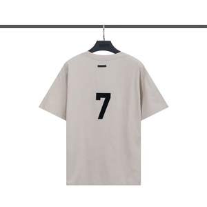 T-shirt unisexe FOG à manches courtes, tendance estivale, flocage 7 caractères, style streetwear décontracté et ample - Product Image 2