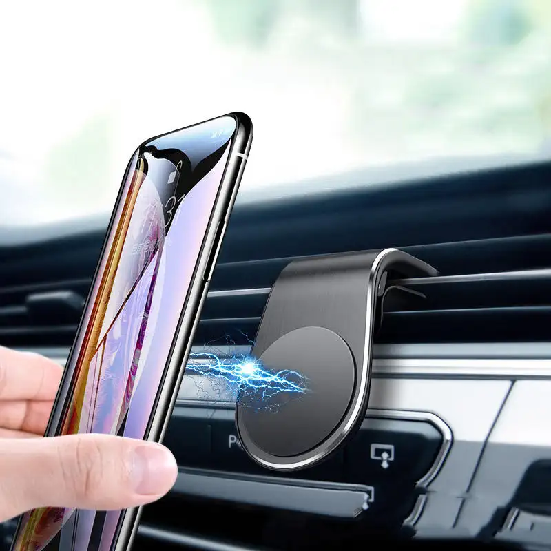 Mini suporte de telefone móvel de carro, portátil, ventilação de carro, rotação de 360 graus, forte suporte magnético de telefone para o carro