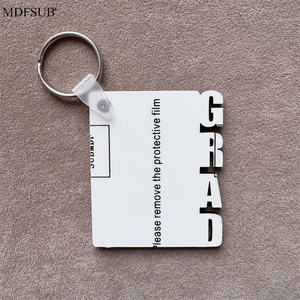 MDFSUB Porte-clés MDF à sublimation de 3mm avec revêtement double face Porte-clés MDF en bois blanc à sublimation avec films de protection - Product Image 3