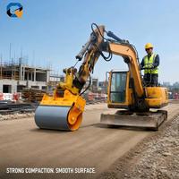 Compacteur à rouleaux hydraulique pour excavatrice, pour la compactation des sols, des chaussées et des pentes