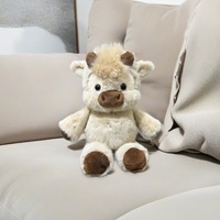 Nouvelles peluches de vaches Highland marron, rose, blanches et beiges – Adorables jouets en peluche pour enfants, veaux, bovins, coussins doux