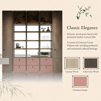 Ensemble de cuisines modulaires de luxe GoldenHome Ode série MDF, esthétique zen moderne, personnalisation complète de la maison
