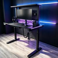 Table de jeu à double moteur avec design moderne, fournie par le fabricant, avec plusieurs accessoires en option