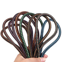 Cordon en cuir de vachette véritable tressé fait main de haute qualité, 4mm 5mm 6mm, pour bijoux, vente en gros