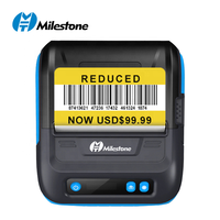 Printer Label Barcode Thermal Mini Portabel Milestone MHT-P29L 80mm dengan Antarmuka USB dan Baterai 2200mAh