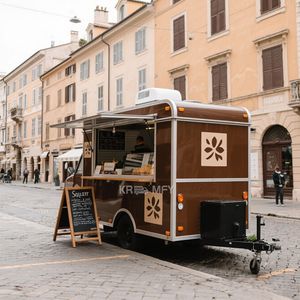 Chariot mobile de vente de café et de crème glacée en plein air 2025, petits chariots de rue, remorques alimentaires à vendre - Product Image 6