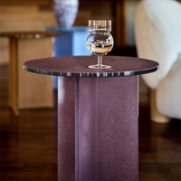Table basse moderne en acrylique givré, table ronde minimaliste pour le salon, décoration d'intérieur, meubles pour la maison