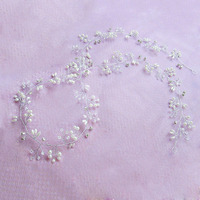 Coiffe de mariée de style occidental, couronne de mariage faite à la main, accessoires de cheveux floraux et perlés, ornements pour cheveux