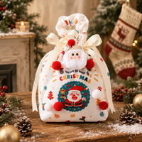 2026 Nieuw ontwerp herbruikbare cadeauverpakking voor Kerstavondkaarsen, vredesfruit cadeauzakje, kinderhandtas voor snoepjes