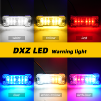 Feu de position latéral 6 LED ambre 12V-24V DXZ JB-6LED-Y, clignotant d'avertissement pour camion, remorque, camping-car, poids lourd, bus, bateau