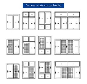 Jendela kaca Perancis aluminium <span class=keywords><strong>analog</strong></span> bingkai ramping keamanan populer sesuai harga pabrik GONHO - Product Image 6