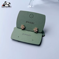 Tarjetas de presentación de joyería verdes para guardar y exhibir collares, pendientes, pulseras y horquillas para el cabello