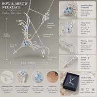 Collier Pendentif Zircon Signe Astrologique Sagittaire Chaîne Vintage Charme Céleste Arc et Flèche Bijoux Astrologiques Cadeau Tendance Vente en Gros