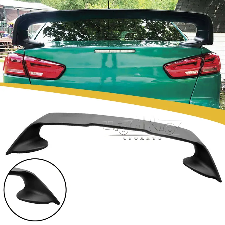 Haosheng Xưởng Sản Xuất Chất Lượng Cao ABS Nhựa Carbon Fiber Rear Trunk Wing Lip Spoiler Cho Mitsubishi Lancer EVO X 2008-2015