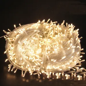 Tira de luces LED para decoración navideña, cadena de luces decorativas a prueba de agua para fiesta de boda, 100, 10m-100m