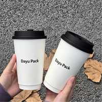 Gobelets en papier kraft à double paroi écologiques jetables pour boissons chaudes, café, vin, compostables, biodégradables