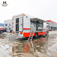 Camion de restauration mobile automatique HEAVSTY, empattement 5000 mm, capacité 300 personnes, cuisine extérieure pour Dongfeng Kinland RLQ5160XCCCD6