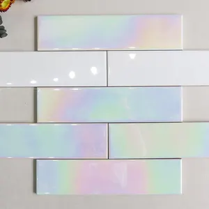 65 * 265毫米彩虹彩虹色长地铁陶瓷浴室墙砖，用于后挡板厨房