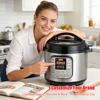 Cuisinière à pression numérique intelligente, programmable, automatique, 5L, 8L, 10L, 12L, 15L, en acier inoxydable, grande capacité