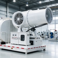 Canon à brouillard d'eau professionnel de 60 m, machine de pulvérisation à brume fine avec atomisation longue portée pour le contrôle de la poussière routière