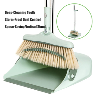 Estilo moderno, plegable, Material PP, mango largo, palo de acero plástico, Vertical, limpieza del hogar, escoba y recogedor, juego para polvo - Product Image 3