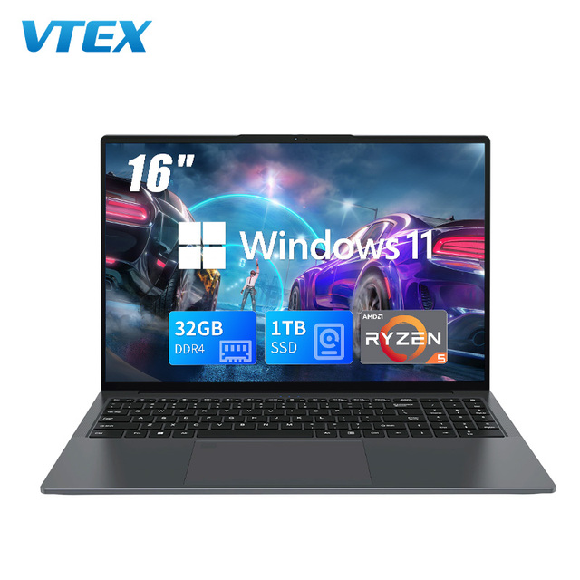 16 " FHD IPS Office Laptop R5-7430U Hexa Core 4.3GHz Wi Fi 6 BT5.3 Fingerprint Backlit Office Desktop Notebook Gaming Laptops