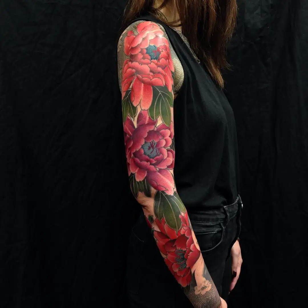 Мужская индивидуальная дешевая временная татуировка на всю руку, большая модная тату-наклейка для взрослых